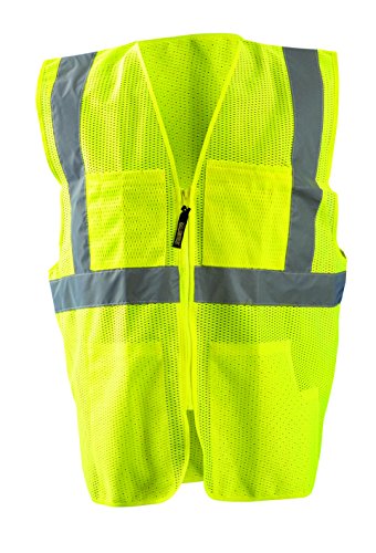 Image of Occunomix LUX-SSGCS-Y2,3X Class 2 High Visibility Mesh Surveyor, XX-Large /3X-Large, Yellow