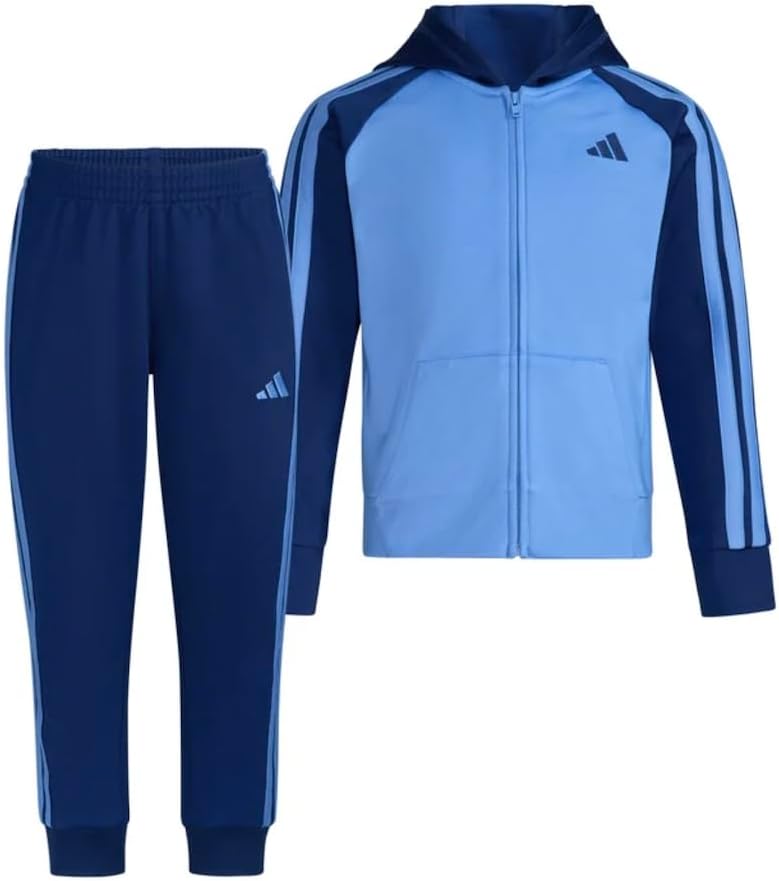 adidas Youth Kids' 2 Piece Tracksuit Outfit Set, Jacket and Jogger