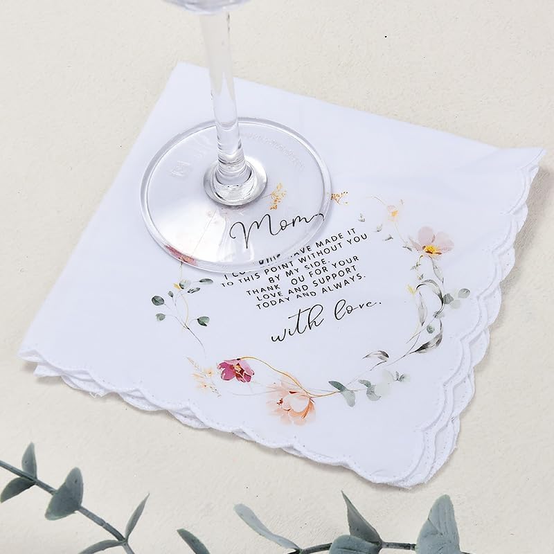ShiQiao Spl Happy Tear Handkerchief for Bride Groom Wedding Handkerchiefs for Mom Handkerchief Birthday Christmas Gifts - Image 6