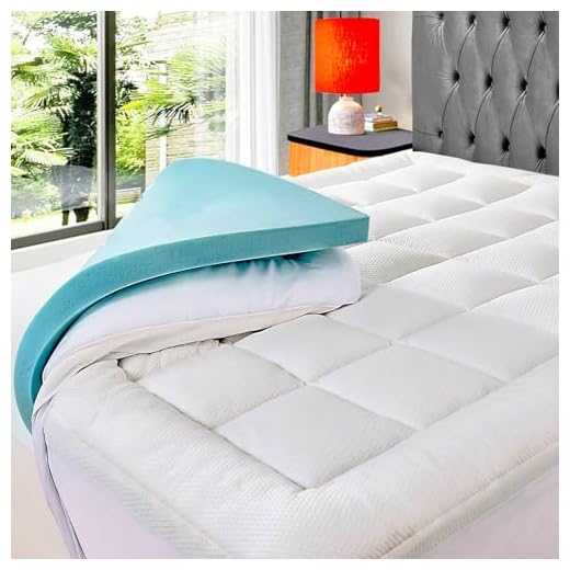 NEXHOME PRO Dual Layer 4 Inch Memory Foam Mattress Topper King, 2 Inch Cooling Gel Memory Foam Plus 2 Inch Bamboo Pillow Top Cover Mattress Pad, Soft Support for Back Pain Relief