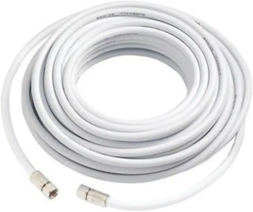 Fio Cabo Coaxial P/Antena Malha 67% C/Conector 10 Metros