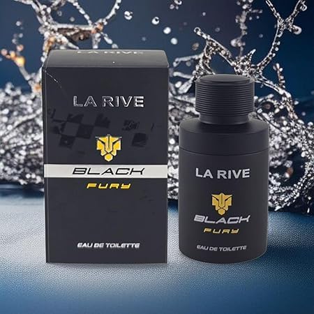 La Rive Black Fury Eau de Toilette 75 ml | Aroma fresco deportivo para hombre con notas de manzana, lavanda y amaderadas | Perfume aromático para hombre | EDT Spray