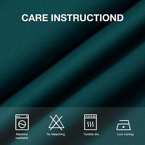 Image of COSVIYA Grommet Room Darkening Dark Teal Curtains 84 inch Long for Bedroom | Light Blocking Insulated Thermal Curtains for Living Room, Blackout Thick Polyester Window Drapes,52x84 inches, 2 Panels