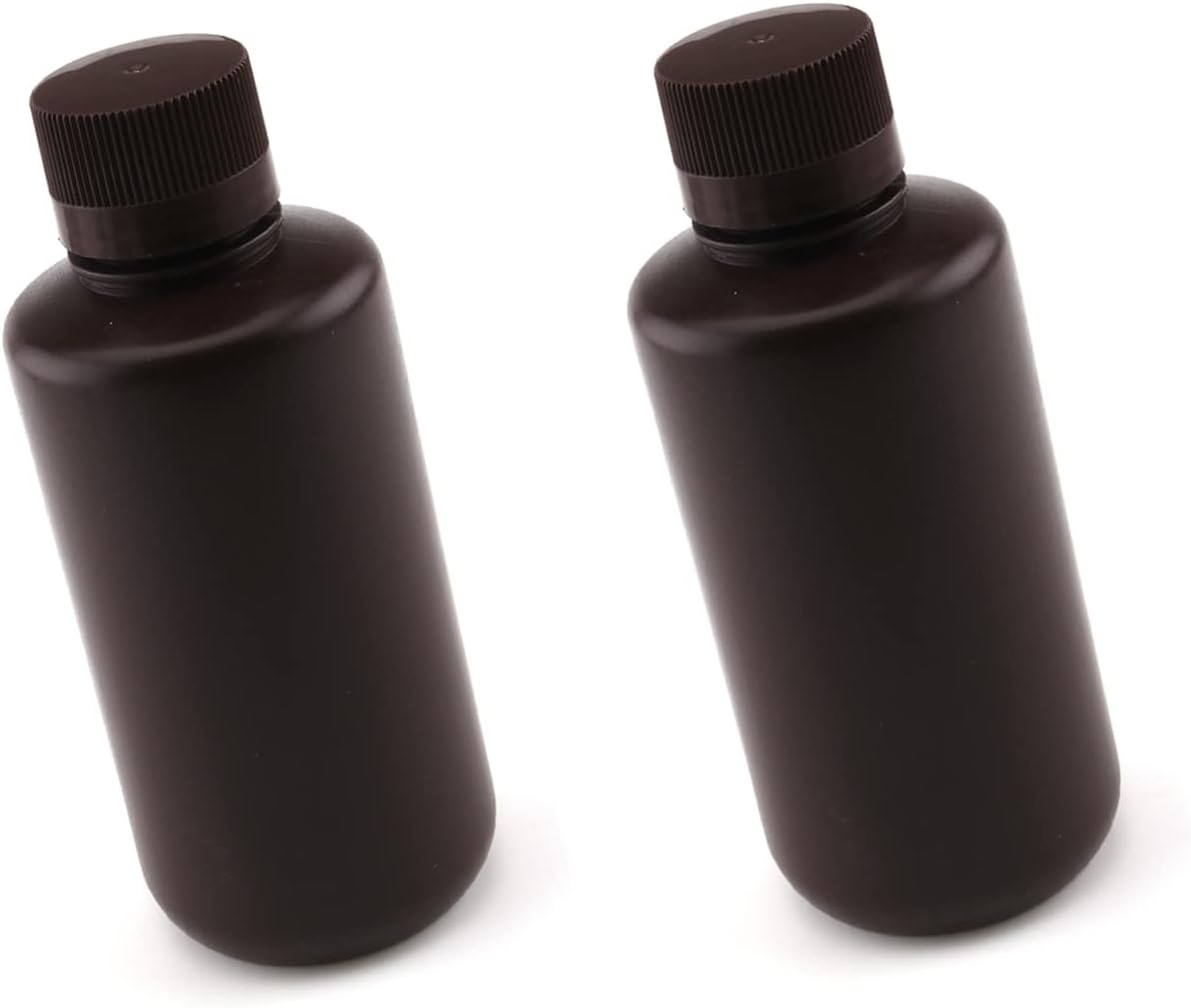 Bettomshin Plastic Lab Chemical Reagent Bottle 500ml Small Mouth Sample Sealing Liquid Storage Container Brown 2pcs
