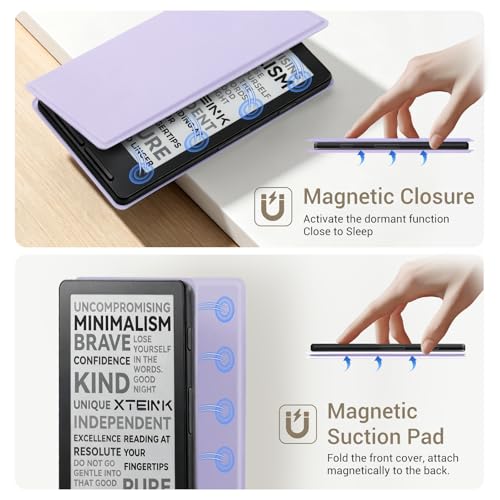 Image of CoBak Magnetic Case for XTEINK X4, Ultra-Lightweight Protective Cover for Xteink X4 E-Reader, Secure Magnetic Attachment(Lilac Purple)