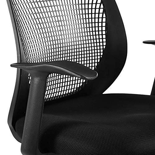 Modway Intrepid Mesh Adjustable Swivel Standing Desk Reception Drafting Chair In Black #TOP6
