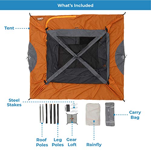 Carpa CORE para 6 personas con paredes rectas y kit miniatura 5