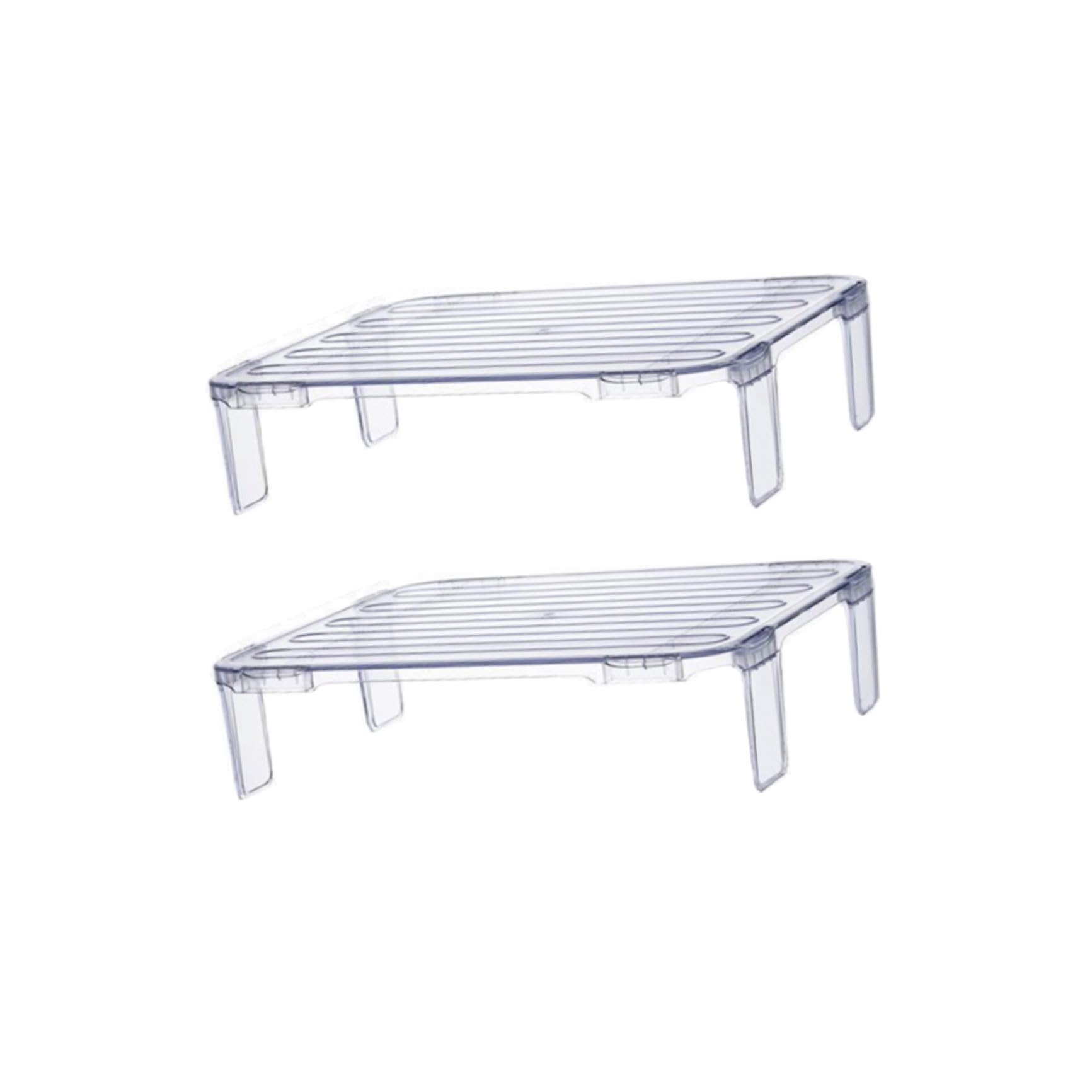 Étagère de rangement pour réfrigérateur transparente en cuisine moderne