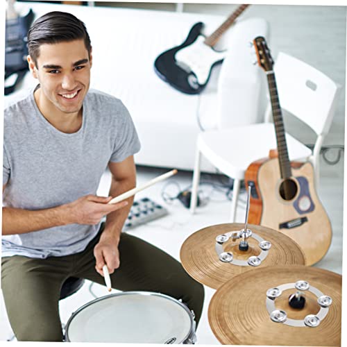 Vaguelly Conjunto De Pratos De Bateria Conjunto De Bateria Portátil Conjunto De Bateria De Percussão