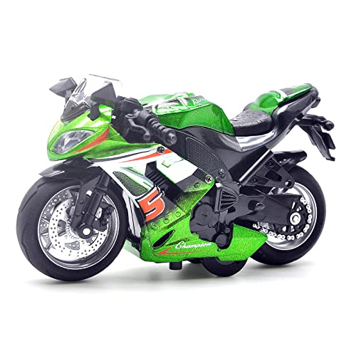BOBUEXER - Authentic Die-Cast Motorcycles with Music Lighting,Diecast Motorcycle Toys for Age 2-4,Toy Moto Bike for Kids and Collectors Age 3-5(Green) ﻿