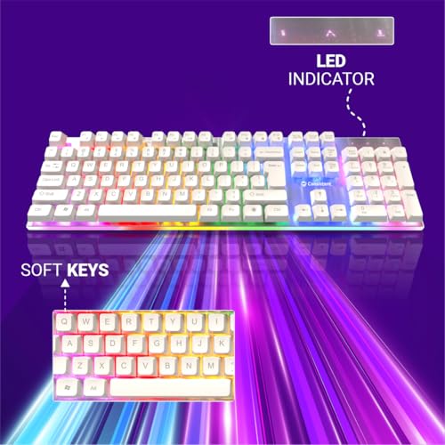 Image of Consistent Waves Gaming Wired Keyboard, USB Interface, Removal Key Caps for Cleaning | Stylish Slim Design