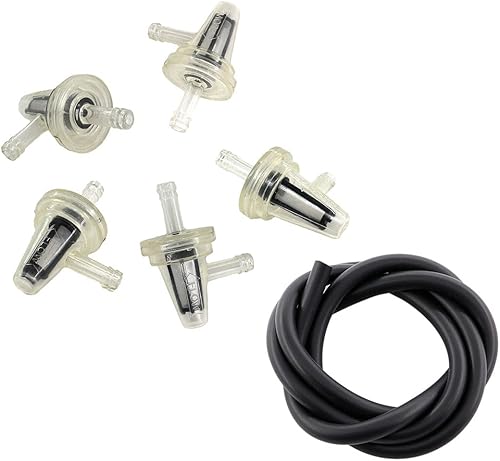 USPEEDA 5 unids en línea filtros de combustible transparentes de motocicleta 90 grados ángulo recto para XJ1100 XJ550 XJ700 XSR900 XT125 XT200 XT350