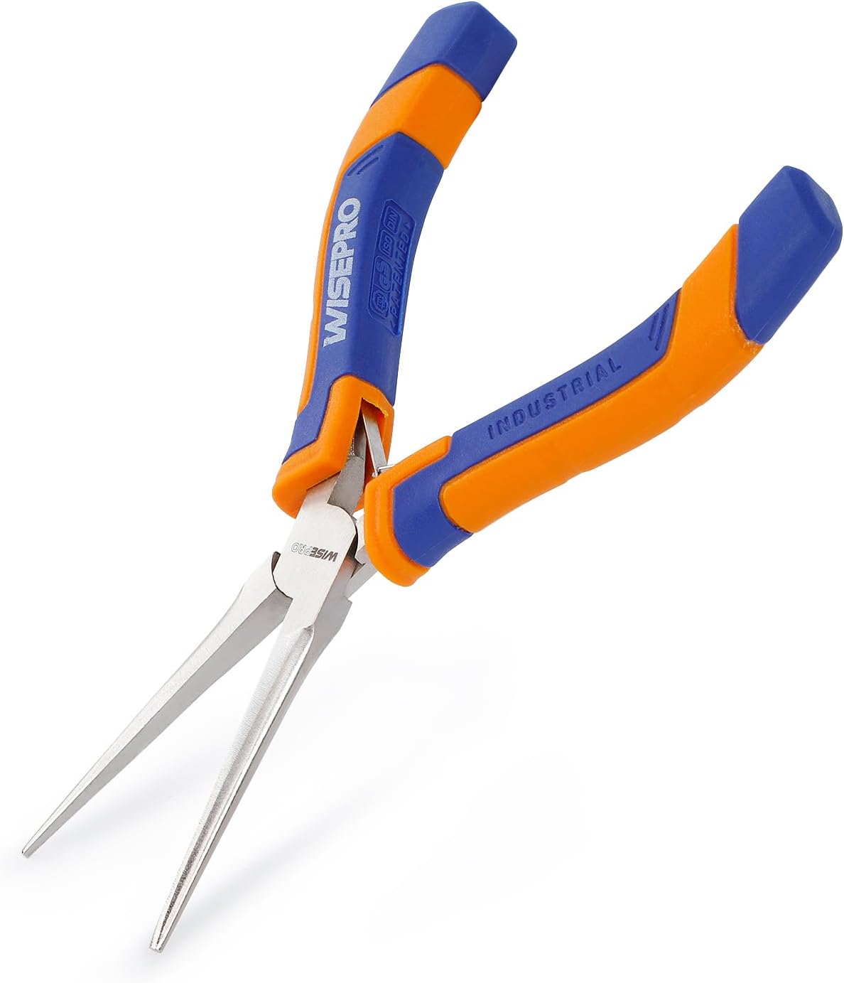 Mini Needle Nose Pliers, 6 Inches Straight/Bent Small Long Nose Pliers with Comfort Handle for Wire Wrapping, Electronic Repair, Jewelry Making