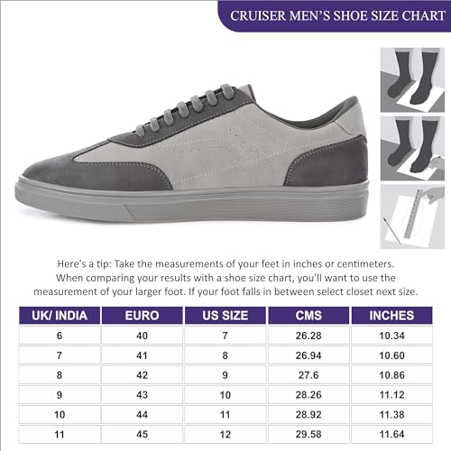 Image of Cruiser Mens 2533 Sneaker for Men | Lightweight & Comfortable | Stylish Lace-Up Casual Footwear with Cushioned Insole | Perfect for Versatile Outfits (2533)