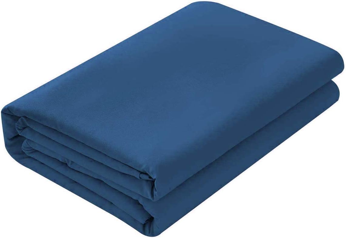 Ultra Soft 800 Thread Count Egyptian Cotton 1-Piece Flat Sheet (Top Sheet) Solid Navy Blue King Size