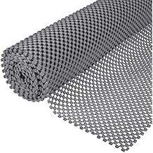 Ruisita Non-Slip Mat Area Rug Pad Anti Slip Gripper Roll Rubber Matting Waterproof Floor Mat PVC Shelf Drawer Liner for Home, Office, Cars, Caravans Gray, 30 x 200 cm