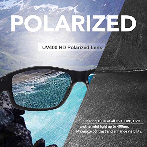 MAXJULI Polarized Sports Sunglasses for Men Women Tr90 Frame for Running Fishing Baseball Driving MJ80132