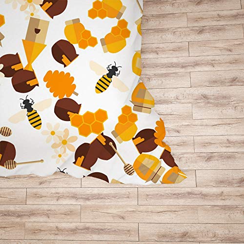 Taie d'oreiller et housse de couette marron CHEHONG anti-plis grand lit - 6