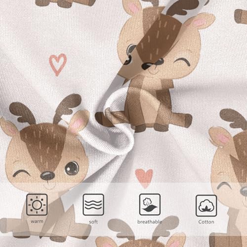 Wusikd Cute Little Reindeer Girls Underwears Cotton Heart Girls Briefs Soft Toddler Underwear 2T Multi3