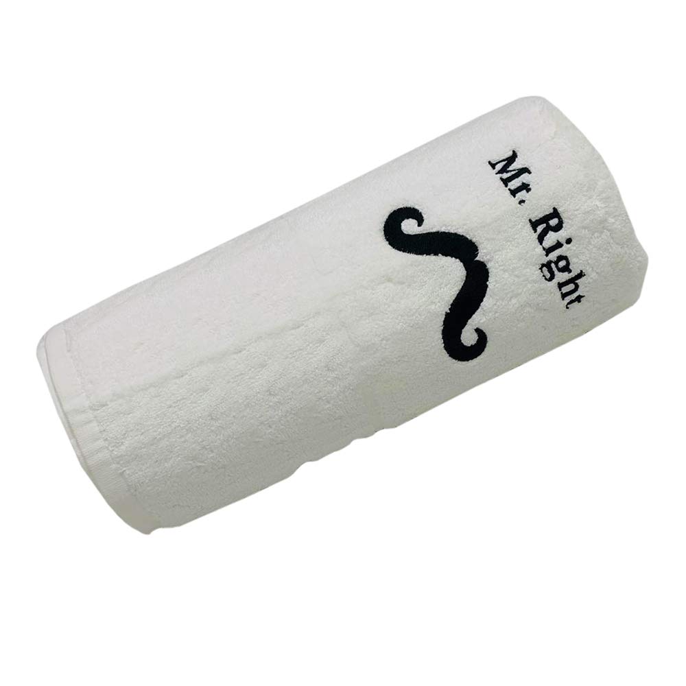 BYFTMagnolia - Bath Towel - 70X140 Cm - 650 Gsm - White - 'Mr. Right'