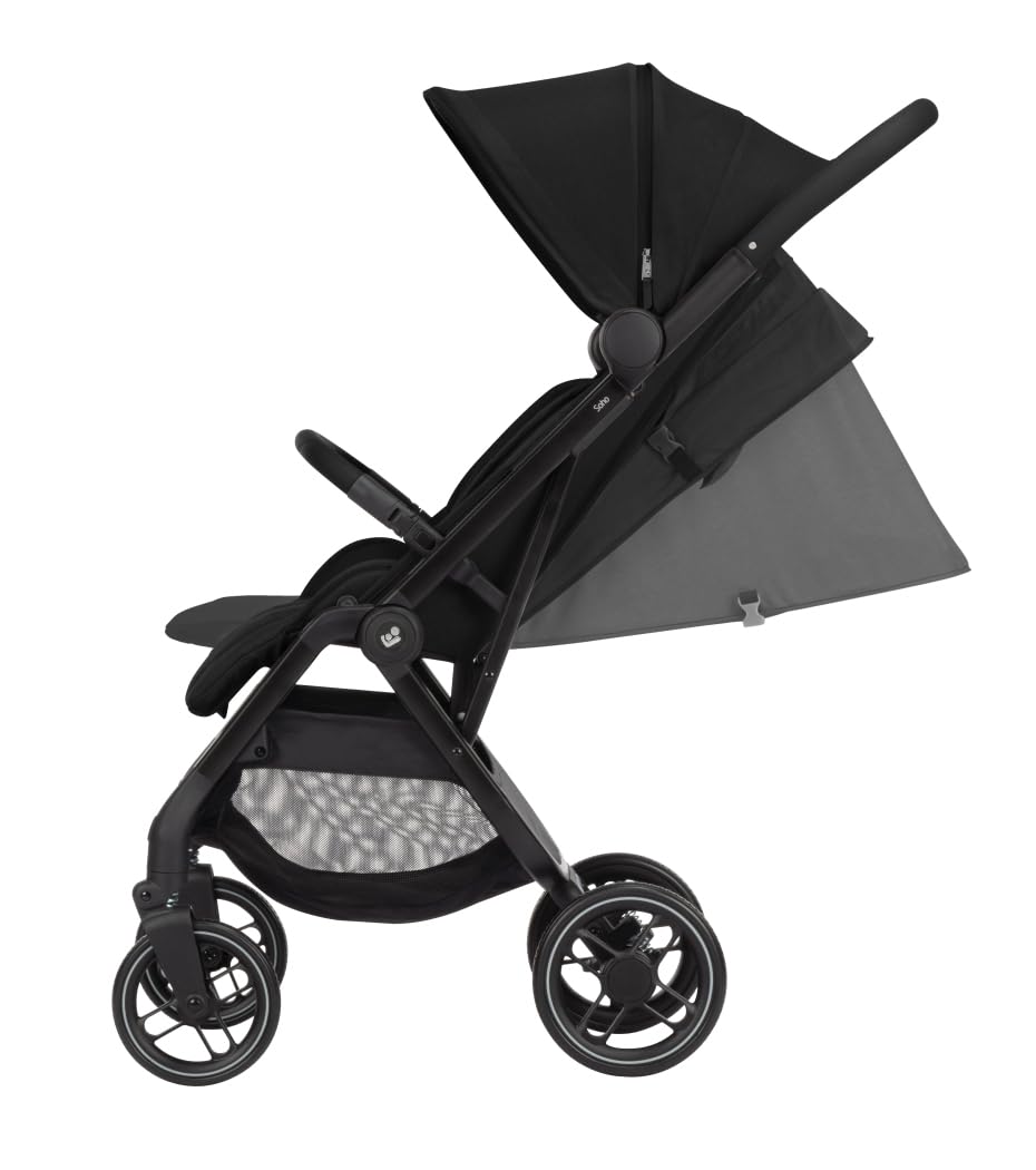 Maxi-Cosi Soho Cochecito, 0-4 años, 0-22 kg, Cochecito ultracompacto, Plegado automático con una sola mano, Silla espaciosa, 3 reclinaciones, Reclinación total, Funda extraíble, Twillic Black