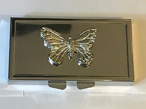 Pilulier 7 jours de poche Butterfly TG157 boîte à pilules en étain anglais