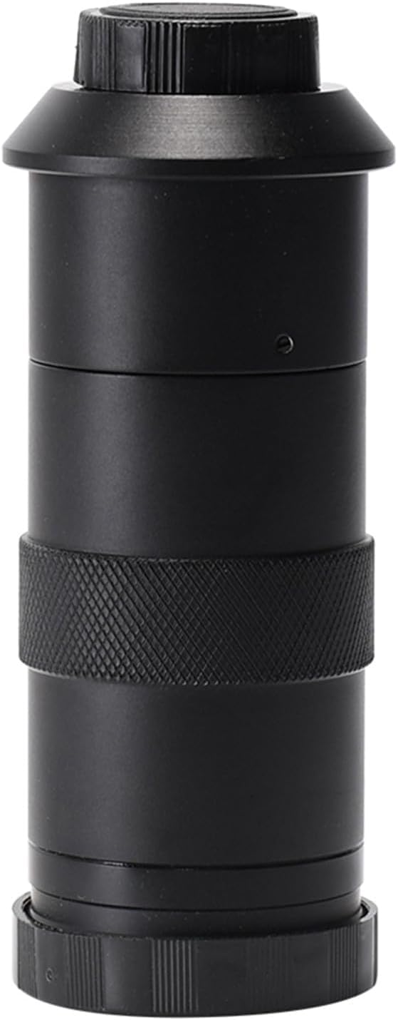 C Mount Mikroskop Objektiv, Zoomobjektiv 8X-130X, 10X-180X, 10X-300X, für Mikroelektronik Präzisionsmaschinen Identifizierung von Fingerabdrücken, Aluminium-Legierung, Schwarz (8X-130X)