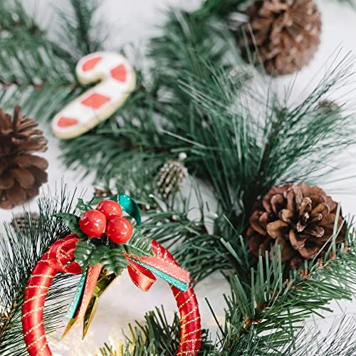 TRIXES Pack of 9 Decorative Hanging Pinecone Christmas Tree Decorations