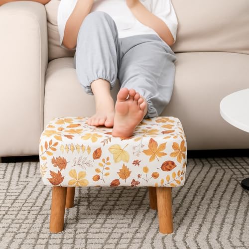 Homeaccex Ottoman Stool for Living Room Ottoman Pouffe Square Puffy Stool Small Footstool...