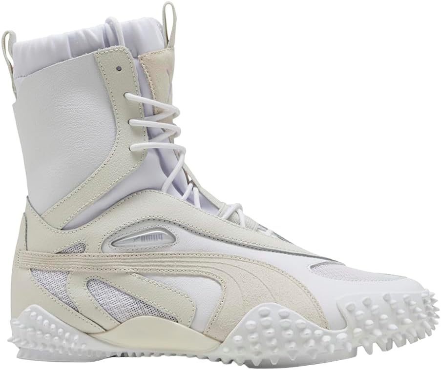 PUMA Womens Mostro Mid Lace Up Sneakers Shoes Casual - White