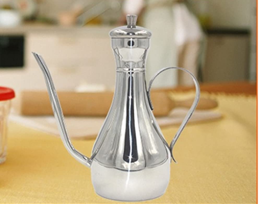 Butelka z dozownikiem oleju ze stali nierdzewnej, garnek na przyprawy 500 ml do przechowywania w kuchni, wszechstronny pojemnik na oliwę z oliwek, sos sojowy i nie tylko
