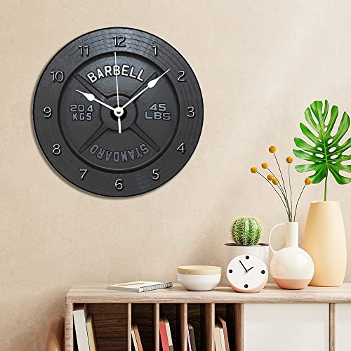 Reloj de pared rústico de madera 12 pulg silencioso vintage miniatura 4