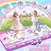 2025 Rechargeable Kids Dance Mat, XL Bluetooth Electric Dance Mats Toy for Kids Girls, Challenge Unicorn Dance Pad for Kid Age 8-12, Christmas Birthday Music Princess Gift Ideas for girls 3-5 4-8