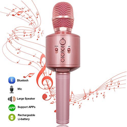 Protable Bluetooth Karaoke Microphone Wireless MODAR Dual Speakers