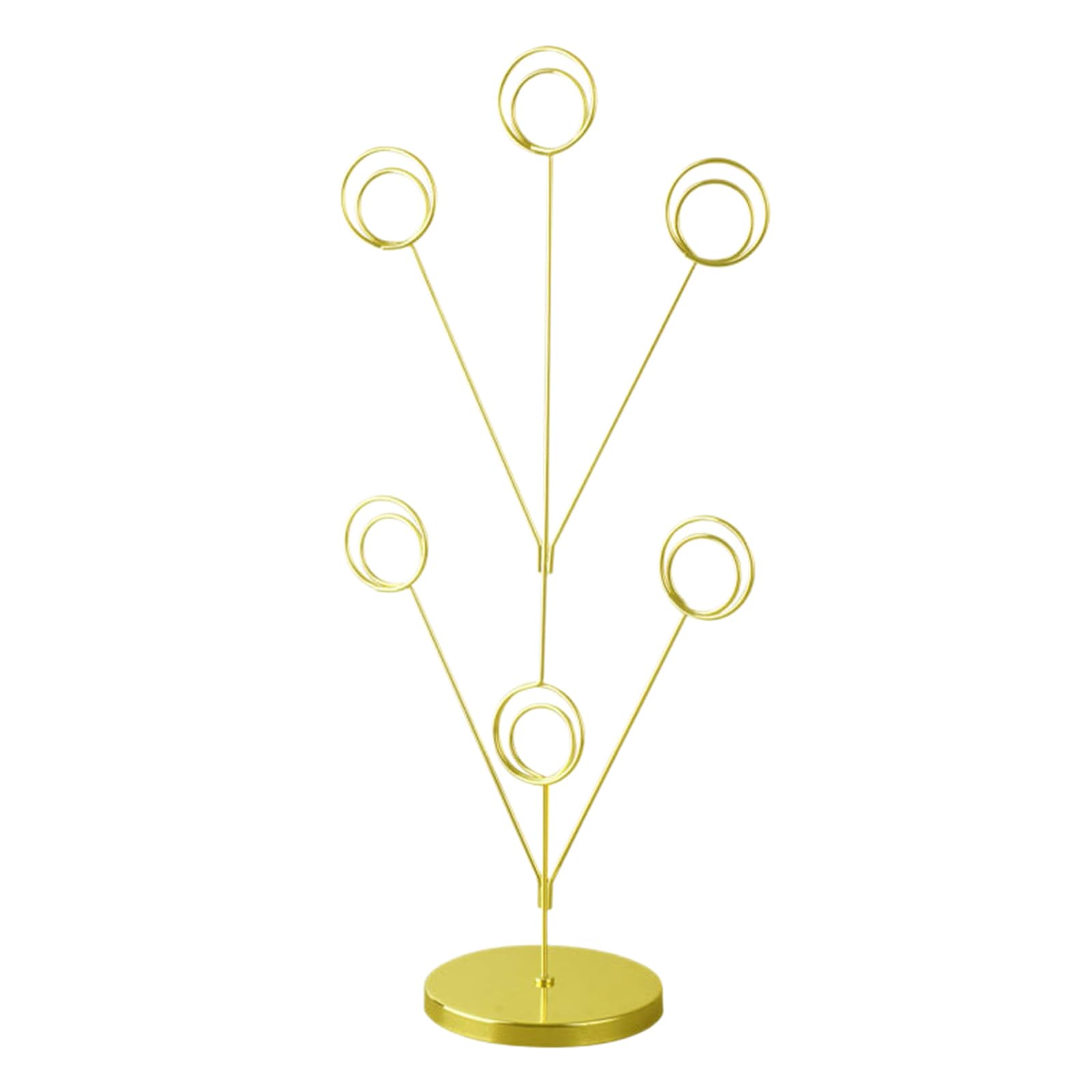 Elnwnnkc Gold Round Stand With Photo Tree Holder Ideal For Banquets And Celebrations Elegant Metal Owner