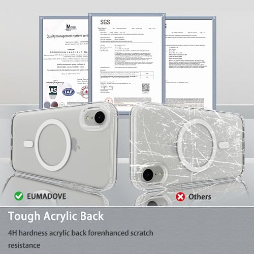 Image of Magnetic iPhone XR case,Compatible with Magsafe, Military-Grade Protection,Slim Translucent Matte Shockproof with Anti-Scratch Anti-Fingerprint Phone Cover (Transparent, iPhone XR)