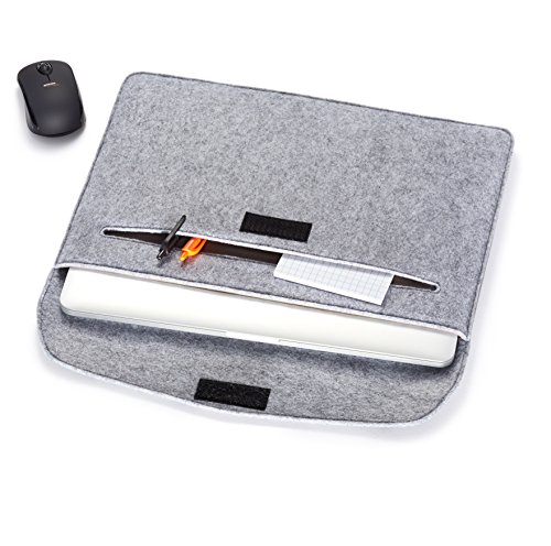 Image of AmazonBasics 15.6 inch Laptop and Tablet Bag, Black and Laptop Sleeve, Light Grey (15.4 inch)