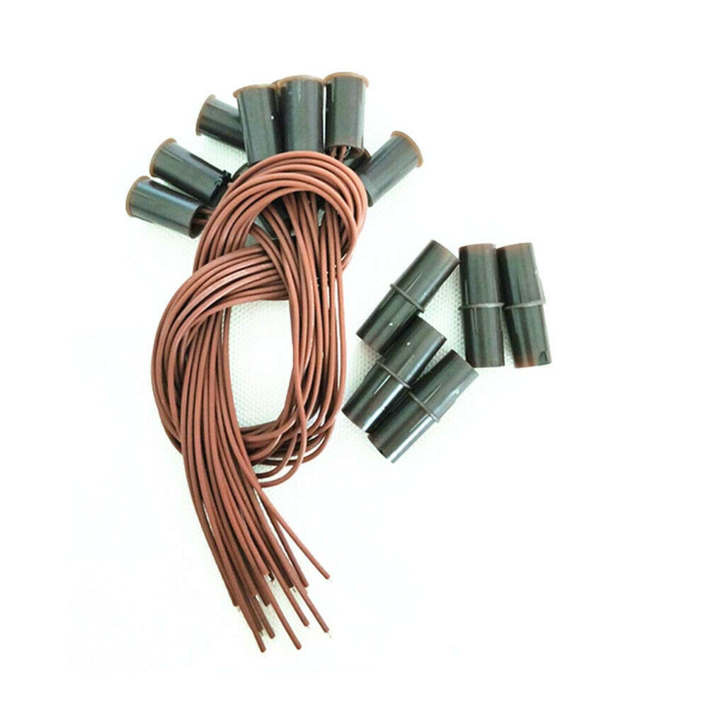 20pcs NO Brown Empotrado Magnético Ventana Puerta Contactos Alarma SecurityReed Interruptor