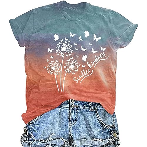 Be Kind T Shirts Women Graphic Short Sleeve Summer Tops Loose Casual Teacher Tees