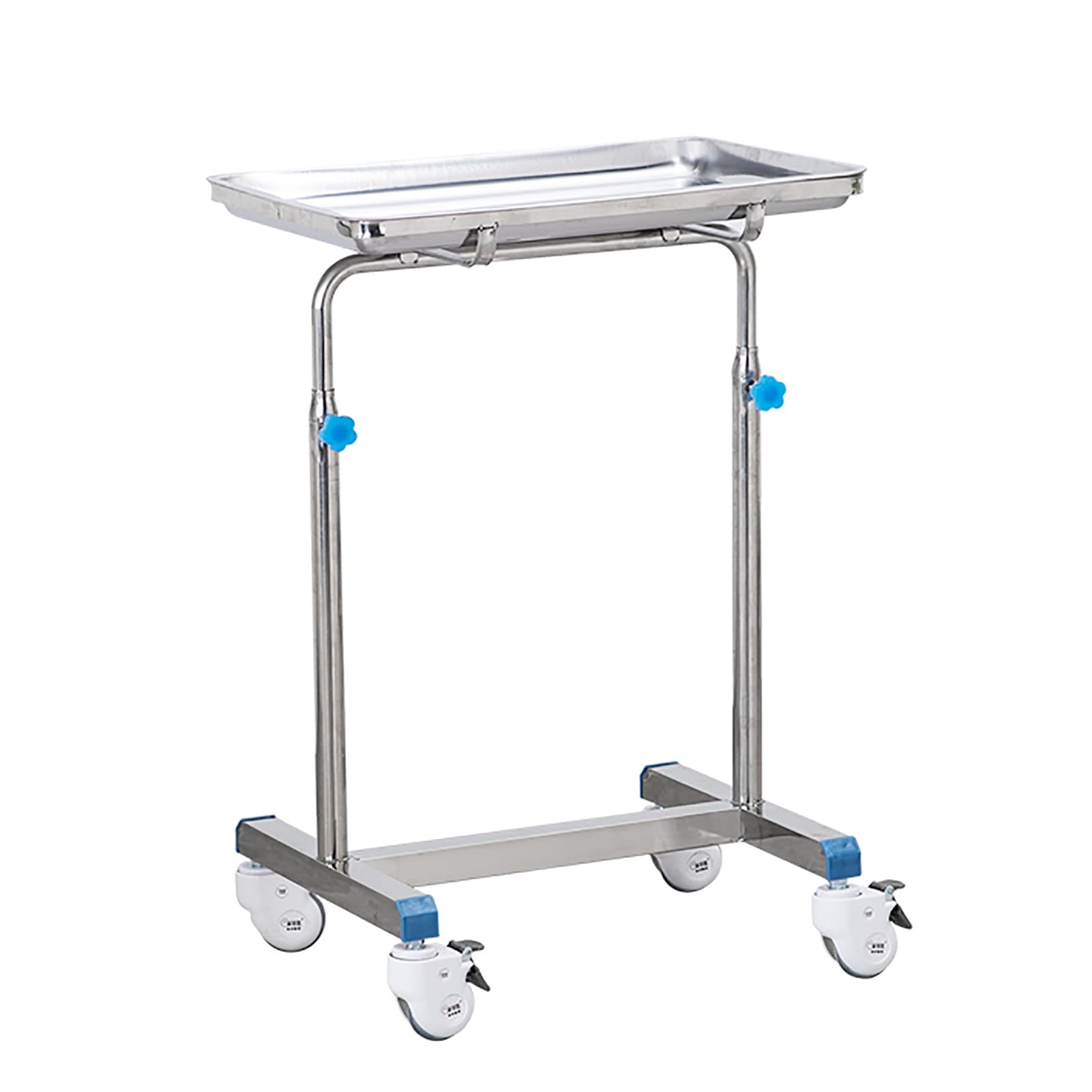 JHDXL Laborwagen Medizinwagen mit 1 Ablagen, Medical Dental Lab Cart, Mobiler Metallwagen mit Lenkrollen, für Labor, Krankenhaus, Zahnarztpraxis, Salon usw(60 * 40cm/24 * 16in)