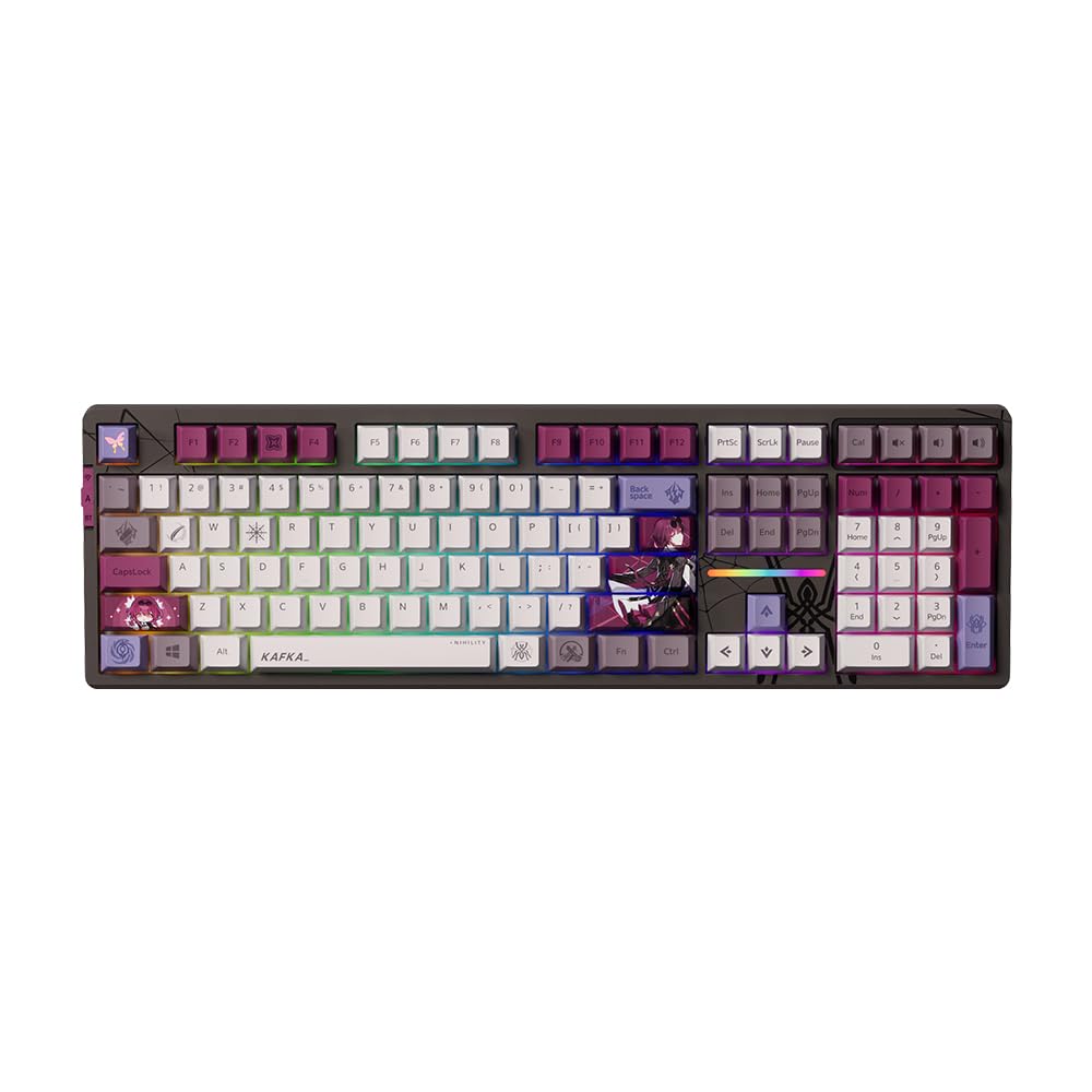 HOYOVERSE Honkai: Teclado mecánico Star Rail Kafka con retroiluminación - Interruptor de otoño de 108 teclas