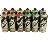 Loop Graffiti Spray Paint 400mL Cans - Set of 12 Pastel Colors