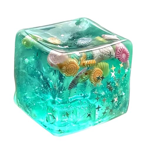 Image of Taba Squishy, Squeeze Fidget Adults Stress Relief Cute Adults Taba Squishy for Boys Girls Birthday Party Gifts, Blue Seashell Design, Office Desk Decoration (Blue A)