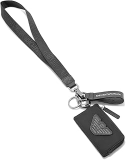 [エンポリオアルマーニ] カードホルダー＆キーリング 再生レザー製 サフィアーノプリント Y4R421-Y216J-81073 [並行輸入品]