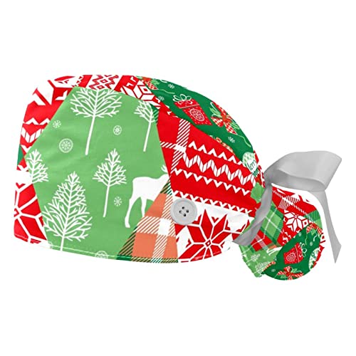 Chapeaux de travail motif de Noël élan anti-chaleur JDEZ
