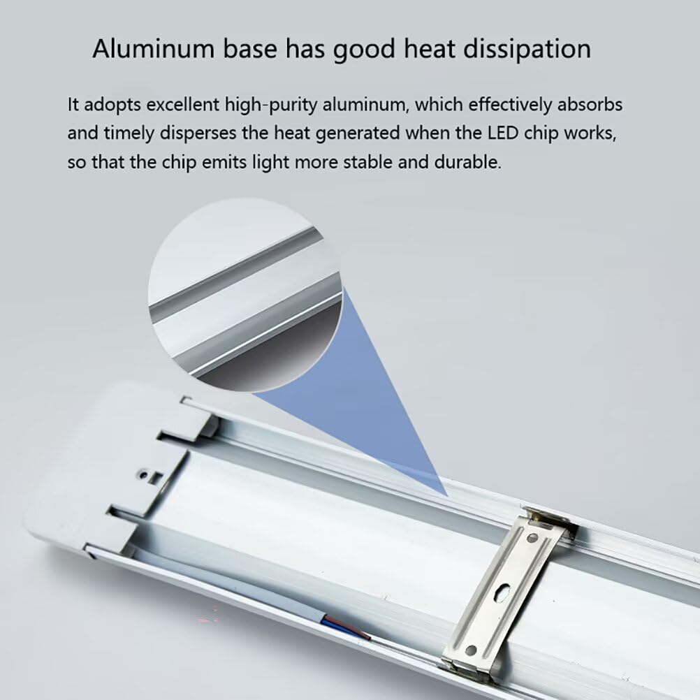 DESHOME 10 Packs LED Lichtleiste 120cm Streifenleuchten für Garage Decke, 3000K Röhrenlicht, IP68 Leiste Beleuchtung, für Geschäft, Büro, Lager, Küche
