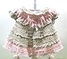 KSS Handmade Natural/Pink Crocheted Baby Dress (9 Months) DR-131
