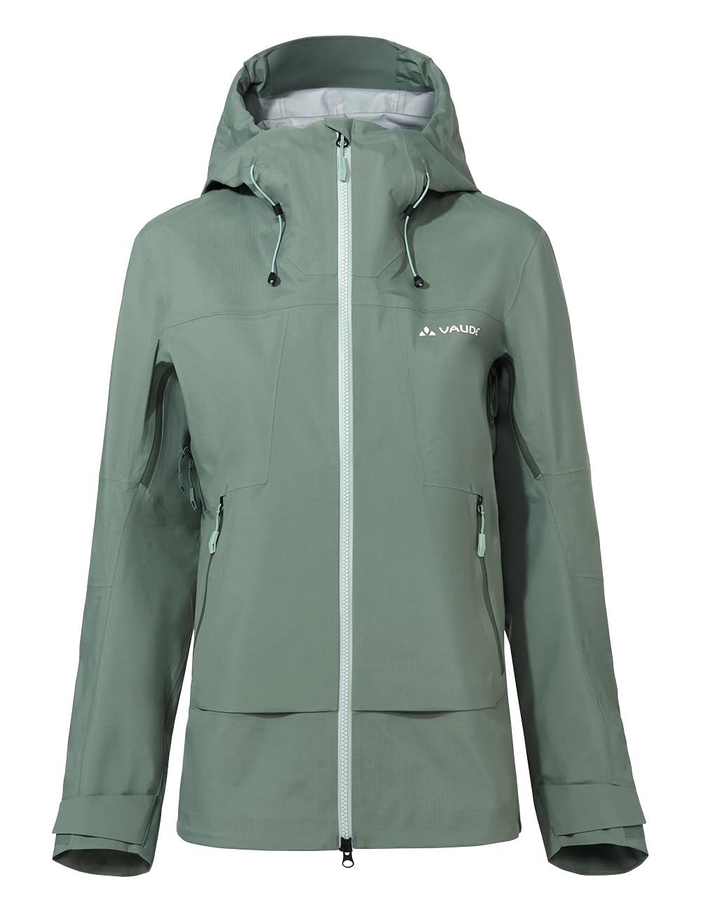 VAUDE Hardshelljacke für Alpinisten, klettergurt- und rucksackkompatibel