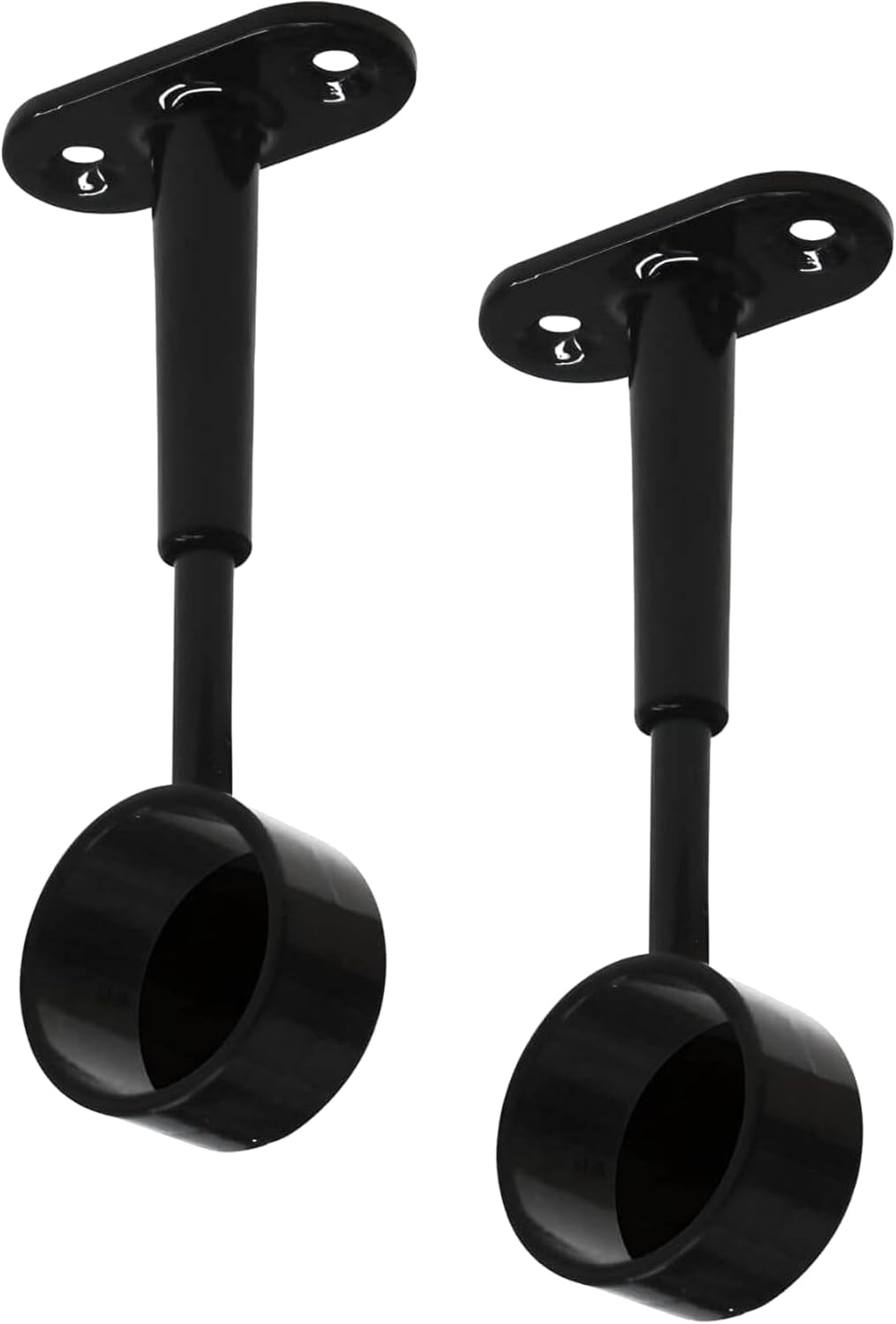 Kleiderschrank Zubehör Gedotec Schrankrohrlager Schwarz - Halterung Für Oval -Kleiderstange 30x15mm | 1 Stück Schrankrohrlager Mittelträger - Foto 4