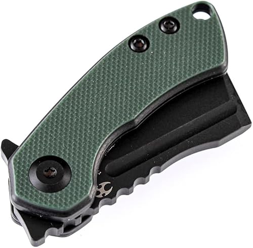 Miniatura 4 de KANSEPT T3030A1 Mini cuchillo de bolsillo Korvid cuchillo plegable para EDC con hoja de cuchilla de 145 pulgadas y mango G10 verde oliva mini aleta